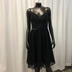 Black lace bridesmaids dress